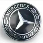 3D ABS Logo Auto Esiv&otilde;re Esikatte Embleemi Kleebis Mercedes Benz W203 W204 W205 W206 W212 W213 W221 W222 W223 jaoks Tarvikud 57mm silver sticker