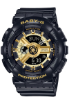 Casio Kell Must x Kuldne Baby-G Naiste BA-110X-1AJF,