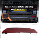 Aastateks 2017-2025 BMW 530e 530eX 530i 530iX 540dX 540i 540iX M550iX (G30 G31) Tagumise kaitseraua helkurvalgusti 63147851577 63147851578