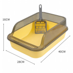 Eriti suur poolavatud kassiliivakast avatud disainiga Includes Cat Litter Scoop