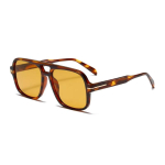 3507 Topelt silla ruuduga Aviator p&auml;ikeseprillid - UV400 Vintage piloodistiil, Retroklassikalised p&auml;ikeseprillid meestele naistele unisex 411240 as shown yellow