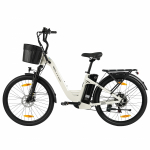 TTGO C2 Pro linnas&otilde;iduks m&otilde;eldud elektrijalgratas 36V18AH aku 26-tollised m&auml;girattad 25KM/H tippkiirus E-maastikuratas valge