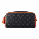 Louis Vuitton Dopp Kit Logo Prindiga V&auml;rviplokkide Disain Monogram Eclipse Kaetud L&otilde;uend Tualett-kott Meeste tualett-kott P&auml;ikeset&otilde;usu-Oranž M15246 Gift Set(Basic Set+Box+Shopping Bag)