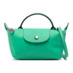 Longchamp Le Pliage Xtra Reljeefne logo Eemaldatav reguleeritav &otilde;larihm Nahast minikott Crossbody K&auml;ekott Unisex kotid Roheline 34205987249 Basic Set (Bag+Dust Bag)