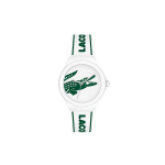 Lacoste Neocroc Seeria Kell Kvartsmehhanism Silikoonrihm 38mm Valge sihverplaat Meeste kellad 2001347 White Dial