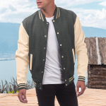Casual Varsity jakk meestele pikkade varrukatega Slim Fit Letterman Baseball Bomber jakid Kerge dressipluus Meeste n&ouml;&ouml;pidega tuulejakid M hall v&auml;rv