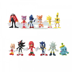 12 Super Sonicu figuuri komplekt, 4-5 cm k&otilde;rged, Klassikalised videom&auml;ngu tegelased, Kogutavad esemed, Laste m&auml;nguasjad ja kingitused