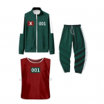 3 tk/komplekt Cosplay kost&uuml;&uuml;m lukuga dressipluus jakk n&ouml;&ouml;riga p&uuml;ksid vestiga Korea m&auml;ngi spordidressi komplekt naistele meestele sport jooksmine j&otilde;usaal 2XL B
