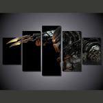 Raamimata 5 t&uuml;kki Alien vs Predator v2 Film Laste kingitus HD Seinakunst L&otilde;uendplakatid Pildid Maalid Kodu kaunistus elutuppa 40x60 40x80 40x100cm black