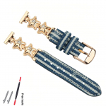 14mm Lily2 rihm Garmin Lily 2 nutikellale Moodne T&auml;ht Nailon Kiirvabastusega kellarihm Naiste kell Denim L&otilde;uend Randmepael 14mm-width