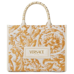 Versace Barocco Athena Eemaldatav Reguleeritav &Otilde;larihm Barocco Muster Rotangist Kandekott Ostukott V&auml;ike Naiste Kandekott 1011564-1A11311-2W11V Basic Set (Bag+Dust Bag)