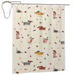 Dachshund Koer Du&scaron;ikardin Vannituba Pol&uuml;ester Veekindel Vannikardinad Konksudega W180H220(CM)-1 Pcs
