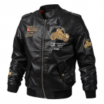 ChiliDay meeste nahkjakk Slim Fit mantel Meeste krae Jaqueta PU mantlid Biker jakid vabaaja mootorratta kunstkarusnahast jope fliis M must