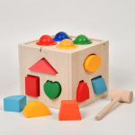 Montessori Intelligentsuse Sobitamise Kast Geomeetrilised Kujud 3D Pusle Varajane Haridus Kolmem&otilde;&otilde;tmeline Puidust Paaris Ehitusklots