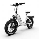 KINGBULL VERVE 20&ldquo; kokkupandav maastiku-elektrijalgratas on varustatud 48V 500W mootoriga ja selle maksimaalne s&otilde;iduulatus on kuni 130 kilomeetrit, Erevalge valge