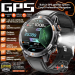 2026 Uus T&auml;iskasvanute V&auml;litingimustes GPS Spordi Nutikell Altimeeter Baromeeter 10ATM Veekindel 580mAh Aku Bluetooth K&otilde;ne Meeste AMOLED Nutikell Black Leather gray