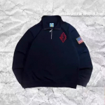 Unisex Y2K Merev&auml;esinine poollukuga dressipluus USA Tikitud Ameerika Lipu Plaaster Jakk Mehed Naised Vintage Streetwear Mood S