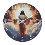 Kvaliteetne Kunstiline Ringikujuline K&otilde;rgetasemeline Helendav K&otilde;rgetasemeline Jeesus &Uuml;lima Klassi T&otilde;usev Esimene Klass Muster K&otilde;rgetasemeline Puidust (as the picture,10 Inch)