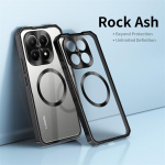 Magnetiline &uuml;mbris Xiaomi 15T Pro Mi 15 T 5G jaoks Magsafe'i jaoks Alumiiniumisulamist Metallraam Matt PC L&auml;bipaistev Kate P&otilde;rutuskindel Bumper xiaomi 15T Pro must