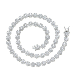 BC236 8MM Naiste Lillekujuline Tennisekett Messingist CZ Kaelakee Kingituseks 7inch bracelet white
