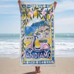 Amalfi ranniku Vespa r&auml;tik P&auml;ikesekaitse ja tuulekindel Sobib basseinile, telkimiseks, reisimiseks Tekk 70x140cm&1pc