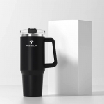 ANE1 Auto isoleeritud tass 1200ml Veetass Kohvi Tee Termos Kahekordne joomine J&auml;&auml;kuninga tass Tesla SpaceX Model 3 Y S X Y-Eur Highland jaoks must