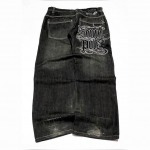 Ameerika Kottis Lai Jalg Must Teksap&uuml;ksid &Uuml;le suurusega Naiste T&auml;navakunst Vabaaja Denim P&uuml;ksid Paarip&uuml;ksid Vintage Streetwear S