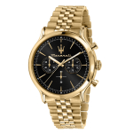 Maserati kuldne k&auml;ekell musta v&auml;rvi 10 ATM veekindel Jaapani &auml;ri Populaarne mood Roostevaba Maserati EPOCA 42mm Meeste sihverplaat, Vastupidav, Mehhanism, Kasutus, black