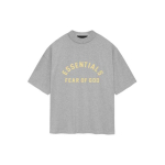 Fear of God Essentials Raskest Jersist &Uuml;mmarguse Kaelusega T-s&auml;rk Hele Hall Meeste Topid 125SP242006F L