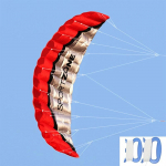 2,5 m kahe liiniga parafoil langevari trikisport rand v&auml;litingimustes m&auml;nguasjad punane lohe esmaklassilise ruudulise riidega**