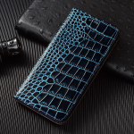 Krokodilli naturaalsest nahast klapp&uuml;mbris iPhone'ile 7 8 Plus X XS XR 11 12 13 14 15 16 16E Pro Plus Max Rahakott Telefonikate &Uuml;mbrised iPhone 12 Pro sinine