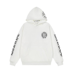 Meeste &Uuml;lim&otilde;&otilde;tmeline Kapuutsiga Dressipluus Ristitr&uuml;kiga Streetwear Vabaaja Pikkade Varrukatega Dressipluus S&uuml;gis Medium white