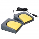 PCsensor USB 2 Jalgl&uuml;liti Juhtklaviatuur Multimeediumiklaviatuur M&auml;ngupult kollane/hall