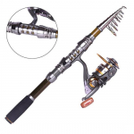 &Otilde;ngeritv 1,8&ndash;3,3 m s&uuml;sinikkiust teleskoopridv ja t&auml;ismetallist rullide komplekt kalastustarbed Rod 1.8m Reel 1000