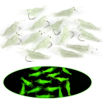 Helendav kalap&uuml;&uuml;gis&ouml;&ouml;t Fsihing Tackle 100tk 5cm noctilucent, pehme silikoon krevett krevettide kalap&uuml;&uuml;gi peibutis 50pcs