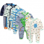 5 tk puuvillased beebide unisex p&uuml;ksid Kombinesoonid vasts&uuml;ndinutele pikkade varrukatega poisiriided 6M