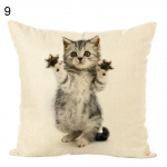 Armas kassi pehme linane padjap&uuml;&uuml;r, padjakate Kodu auto diivanvoodi sisekujundus 12#