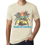 Meeste vintage T-s&auml;rk Graafiline T-s&auml;rk Summer Triangle Viana do Castelo Natural XS beež