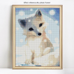 5D DIY Teemantmaali Loom Rebane T&auml;is &uuml;mmargune Rhinestone Pilt Tikandid Teemant 20X30