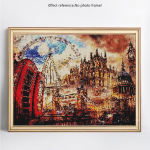 Teemantmosaiik t&auml;ispaigutus Scenic teemantmaal &uuml;mmarguste kividega maastik Teemanttikandid 20X30