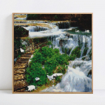 Teemanttikandiga maastik 5d teemantmaal, t&auml;ispuur, &uuml;mmargune maaliline teemant 20x20