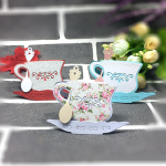 Vana teetass lusikas metallist l&otilde;ikevormid DIY v&auml;ljal&otilde;igete album Paberkaardid Albumi &scaron;abloon h&otilde;be