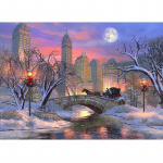 Teemantmaaling T&auml;ispuurimine Talvine lumi maastik Pildid Rhinestones Teemanttikandid Ristpiste 20X30CM