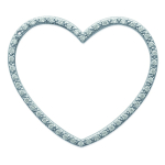 Les Tr&eacute;sors De Lily [I9764] - h&otilde;bedane ripats 'Love Divine' h&otilde;bevalge - 28x23 mm h&otilde;be
