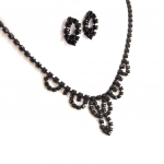 Les Tr&eacute;sors De Lily [K7259] - Parure cr&eacute;ateur 'Sissi' noir must