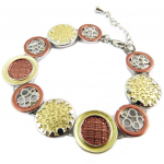 Les Tr&eacute;sors De Lily [P7414] - Bracelet cr&eacute;ateur 'Acapulco' beige rose argent&eacute; beež