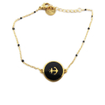 Les Tr&eacute;sors De Lily [R0091] - disainer terasest k&auml;ev&otilde;ru  Ancre Marine  must kuld - 13 mm must