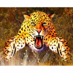 5D DIY Teemantmaal Ristpistega Cheetah Full Drill Teemanttikandid 20X30CM