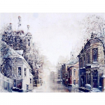 5D Teemantmosaiik Lumi Teemanttikandid Talvine linn DIY Teemantmaal Kodukaunistus 20X30CM