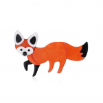 Blucome armsad akr&uuml;&uuml;list rebase prossid lastele naistele k&auml;sitsi valmistatud atsetaatkiust j&otilde;ulukingitused loomade pross m&uuml;ts kleidi kaunistus kollane/oranž